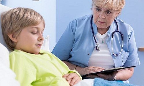 Doctor and child at the hospital